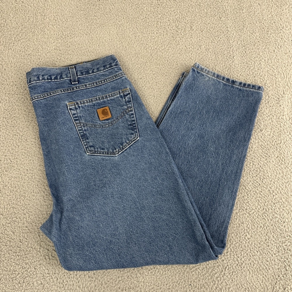 Carhartt Relaxed Fit Tapered Leg Jeans B17 DST Casual Workwear Men's 42 x 30